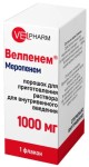 Велпенем, порошок для приготовления раствора для внутривенного введения 1 г 1 шт флаконы