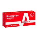 Валсартан-Акрихин, таблетки покрытые пленочной оболочкой 80 мг 28 шт